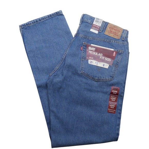 Vintage Levi's 505 Jeans Mens 40x38‎ Regular Fit Y2K 2000s Big & Tall Deadstock